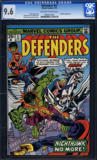 Defenders 31 Cgc 9.  6 (marvel Comics,  1976) The Hulk Doctor Strange