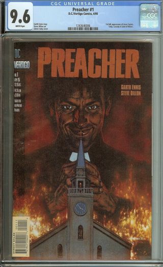 Preacher 1 Cgc 9.  6 Dc Vertigo Comic Key 1st Full Jesse Custer Tulip