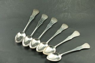6 Piece U.  S.  830s Silver Spoon Set