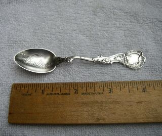 Good Wheeling Wv Demi Souvenir Spoon - George Shiebler Sterling Rococo (1888)