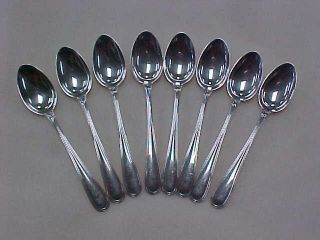 8 Piece Vintage Potter And Mellen Ohio Sterling 4 - 1/4 " Demi Tasse Spoon Set