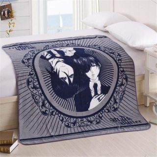 Black Butler Sebastian·michaelis Coral Fleece Bed Sheet Anime Throw Blanket