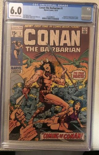 Conan The Barbarian 1 Cgc 6.  0