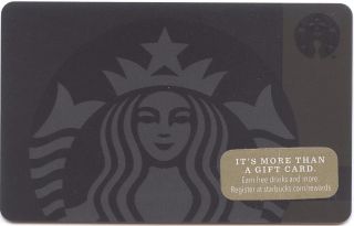Starbucks No Value Gift Card Classic Just Siren Mermaid Lady Logo Black Rare