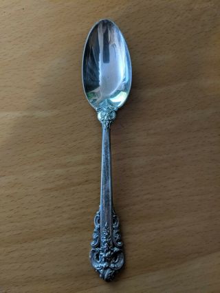 Vintage Wallace Grande Baroque Sterling Silver Teaspoon Table Spoon 6 1/4 Inch