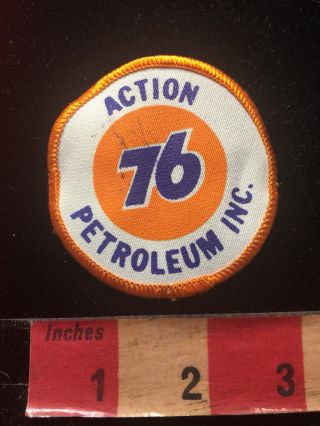 Vtg As - Is Cond.  Action 76 Petroleum Inc Oil / Gas Station Advertising Patch 83y6