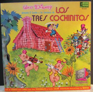 Walt Disney Presents Los Tres Cochintos The Three Little Pigs Spanish Issue Vg,