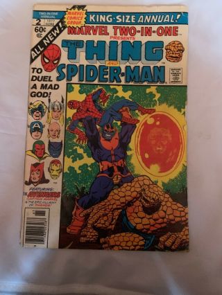 Marvel Two - In - One Annual 2 Spider - Man 1st Master Order & Lord Chaos Death Thanos