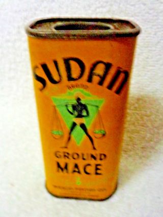 Sudan Ground Mace Yellow And Green Spice Tin
