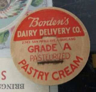 Vintage Milk Bottle Cap Borden 