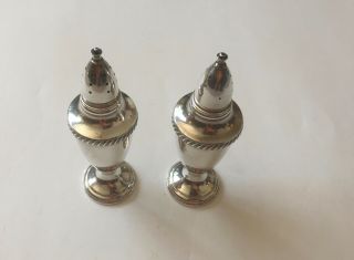 Unweighted Fisher Sterling Silver Classy,  Elegant Salt & Pepper Shakers 402