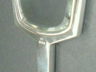 Art Deco Silver Hand Mirror,  Birmingham,  1934 5