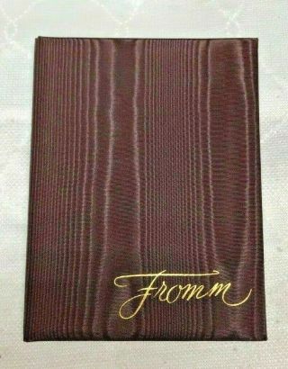Vintage Fromm Bros.  Mink Fur Coat Pedigree Booklet - Hamburg Wisconsin Fox