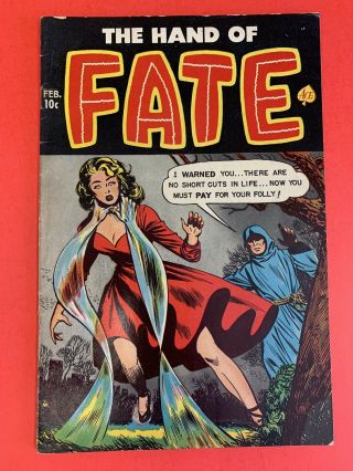 Hand Of Fate 16 (1953) Pre - Code Horror Comic Book - Ace Comics