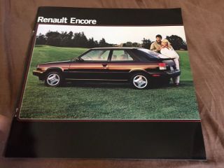 1985 Renault 11 Encore Usa Market Color Brochure Prospekt