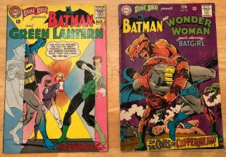 Brave & The Bold 59 & 78 - 1st Batman Team - Up Green Lantern,  Wonder Woman 1965