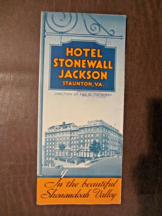 Vintage 1930s Staunton Virginia Shenandoah Valley Tourist Advertising Brochure