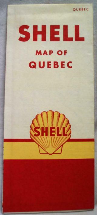 Shell Service Station Province Of Quebec Canada Highway Road Map 1959 Vintage