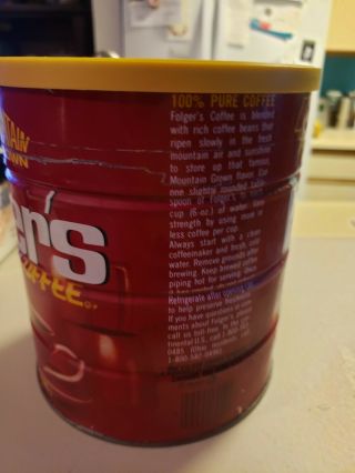 Folgers 48oz Vintage Coffee Can 3
