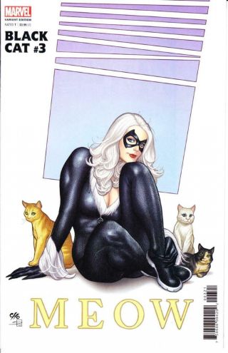 Black Cat 3 1 In 50 Variant Frank Cho Retailer Ordering Incentive Spider - Man