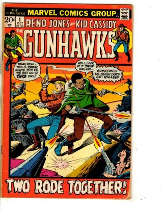 4 Marvel Comics Gunhawks 1 Western Gunfighters 1 Outlaw Kid 1 Kid Colt 122 Rh2