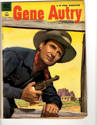 Gene Autry Comics 86 Fn 1954 Dell Silver Age Comic Book Western Photo Cov Tp1