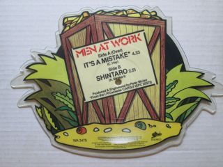 Men At Work import shaped picture disc single 2