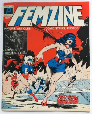 1981 Femzine 1 Sheena Irish Mccalla Phantom Lady Paragon All Girls Squad Pin - Up