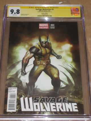 Savage Wolverine (2013) 3 Variant Signed By Adi Granov Cgc 9.  8 Ss Marvel