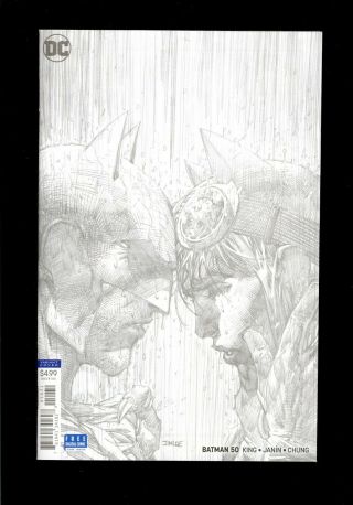 Batman 50 Jim Lee Sketch 1:100 Variant Near Comic Kings