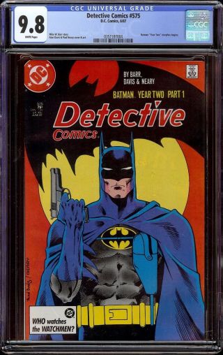 Detective Comics 575 Cgc 9.  8 White (dc,  1987) Batman,  Year Two Storyline