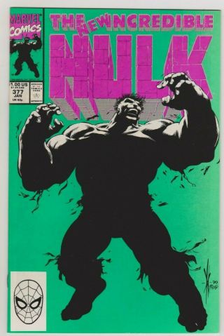 The Incredible Hulk 377 Vf/nm 1st Professor Hulk 1991 Marvel Comics 1st Print