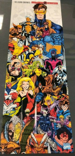 X - Men Mutant Genesis (1991) Marvel Comics 13 " X 37 " Promotional Poster