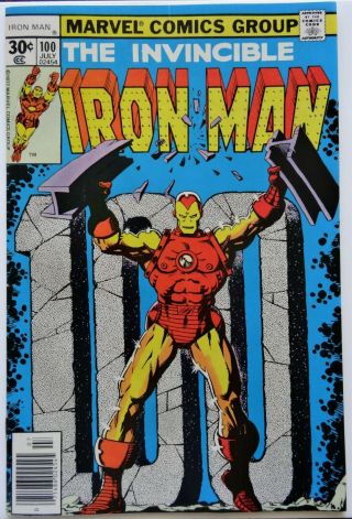 Iron Man 100 (1977) - Mandarin,  Art By George Tuska,  Jim Starlin Cover,  - Vf/vf