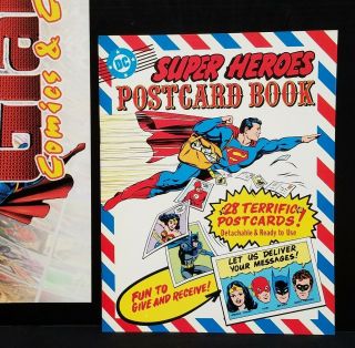 1981 Dc Heroes 28 Postcard Book Superman Batman Flash Complete