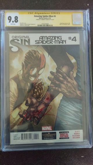 The Spider - Man 4 1st Appearance Of Silk Signed By Humberto Ramos Cgc 9.  8