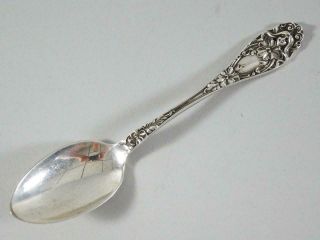 Lunt Art Nouveau Sterling Silver 5 3/4 " Spoon - Woman / Maiden On Handle C.  1910