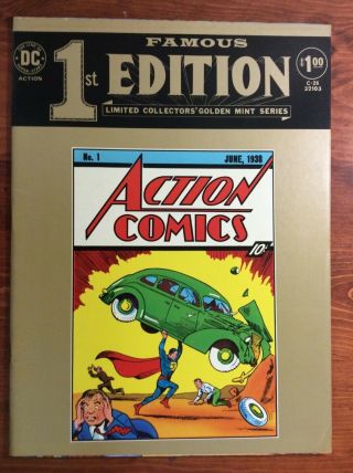 Action Comics 1 Superman Famous 1st Dc Limited Collectors Edition C - 26 1974