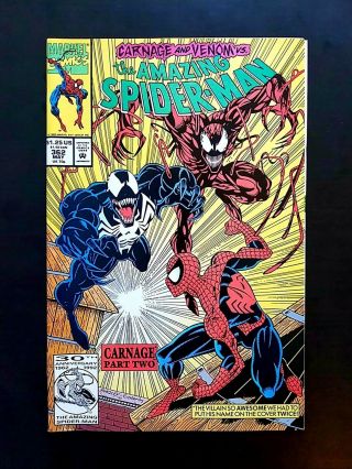 The Spider - Man 362 1st Print Nm 2nd App.  Carnage Feat.  Venom White Pgs