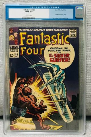Fantastic Four 55 (oct 1966,  Marvel) Cgc 7.  0 Early Surfer App.