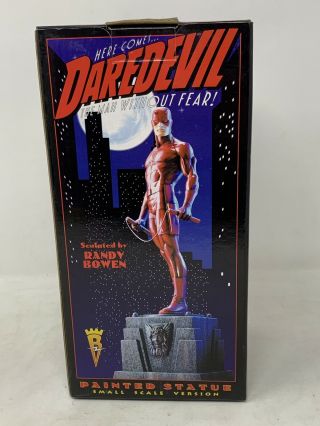 Marvel Randy Bowen Designs DareDevil Small Scale Painted Statue Red /4000 w Box 7