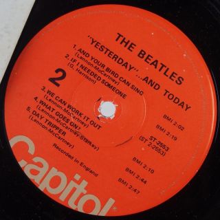 THE BEATLES: Yesterday and Today US Capitol ’76 Orange Label Trunk Cover VG,  LP 5