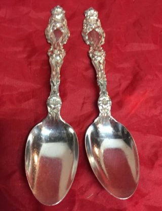 One Gorham Whiting 1902 Lily Solid Sterling Silver Ornate Teaspoon Spoon 5 3/4”