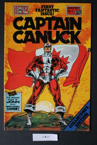 Captain Canuck 1 First Print 1975 Classic Comely Flag Cover Fn/vf 7.  0