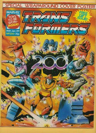 Marvel Uk The Transformers 200 (1989) British Weekly Comic