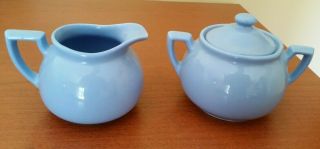 Vintage Lipton Teas Blue Ceramic Sugar Bowl/creamer