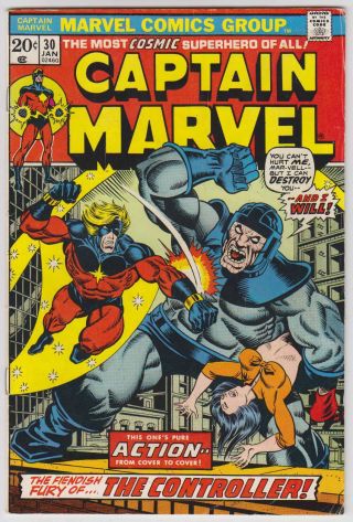 L8155: Captain Marvel 30,  Vol 1,  Vg,  /f
