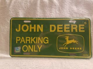 John Deere Parking Only License Plate