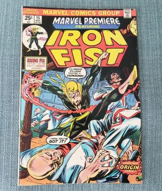 Marvel Premiere 15 Iron Fist 1st Appearance Marvel Comics (1974) Vf Range