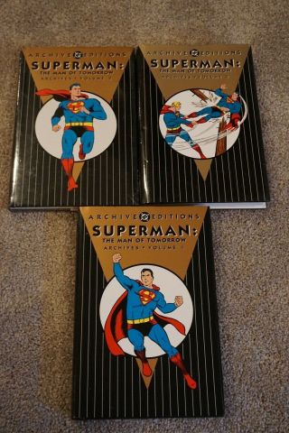 Superman The Man Of Tomorrow Archives Volumes 1,  2 & 3 Hc Silver Age